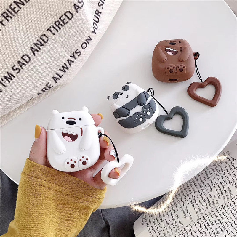 Silicone AirPods Case with Panda Design for AirPods 2