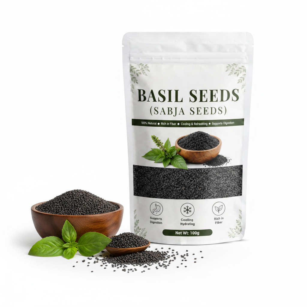 Basil Seeds Sabja Seeds Natural Health Pack